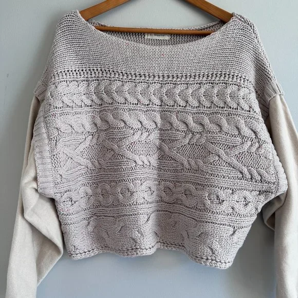 VICI Womens NWOT Chandy Cotton Blend Cable Knit Sweater MEDIUM Relaxed F… - Picture 12 of 13